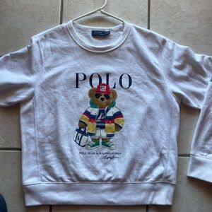 Ralph Lauren White Crewneck Sweatshirt